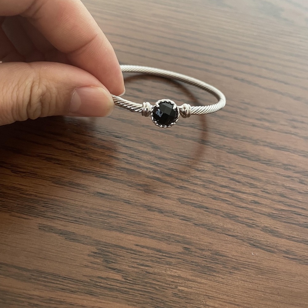Petite Chatelaine® Bracelet in Sterling Silver with Black Onyx